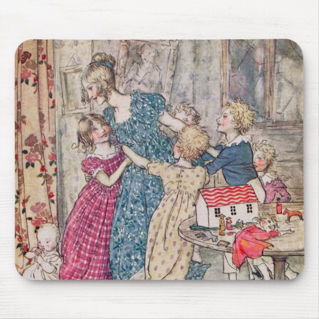 Arthur Rackham | A flushed and boisterous group Mouse Pad (Front)