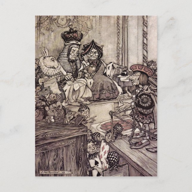 Arthur Rackham Alice In Wonderland Postcard (Front)