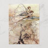 Arthur Rackham Fairy and Baby Flying