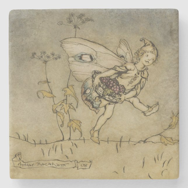 Arthur Rackham | Fairy, illustration from 'A Midsu Stone Coaster (Front)