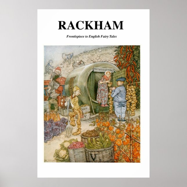 Arthur Rackham -Frontispiece to English Fairy Tale Poster (Front)