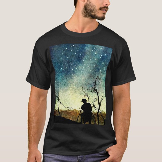 Arthur Rackham Illustration Comus Starry Night  T-Shirt (Front)