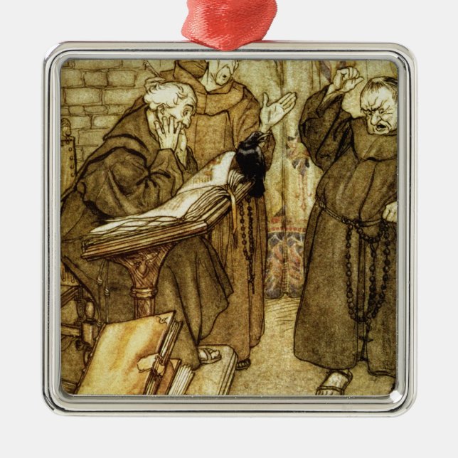 Arthur Rackham |Illustration of 'The Jackdaw of Rh Metal Ornament (Front)