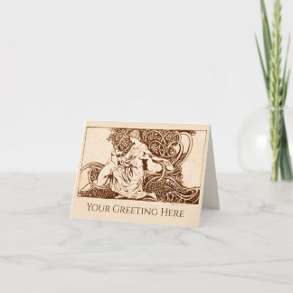 Arthur Rackham, Lady and Dogs Thank You Card