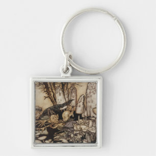 Arthur Rackham Peter Pan in Kensington Gardens Key Ring