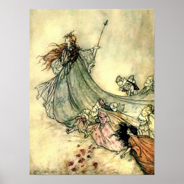 Arthur Rackham - vintage fairytale art Poster (Front)