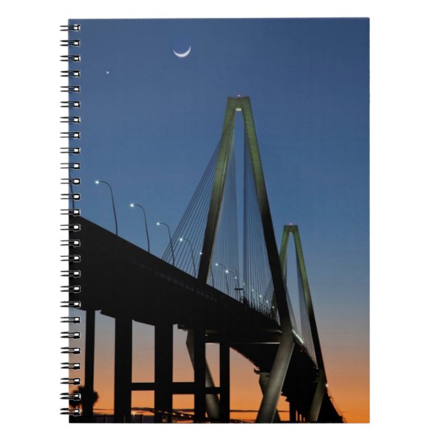Arthur Ravenel Jr. Bridge at Dusk Notebook (Front)