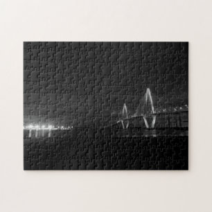 Arthur Ravenel Night Pano Grayscale Jigsaw Puzzle
