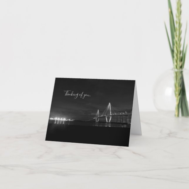 Arthur Ravenel Night Pano Grayscale Thinking Card (Front)