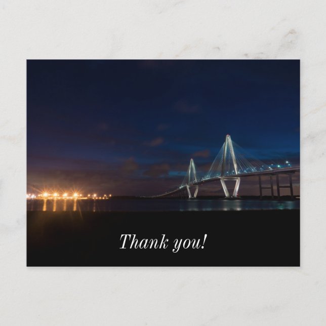 Arthur Ravenel Night Pano Postcard (Front)