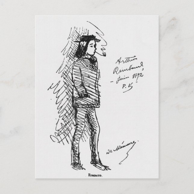 Arthur Rimbaud  June 1872 Postcard (Front)