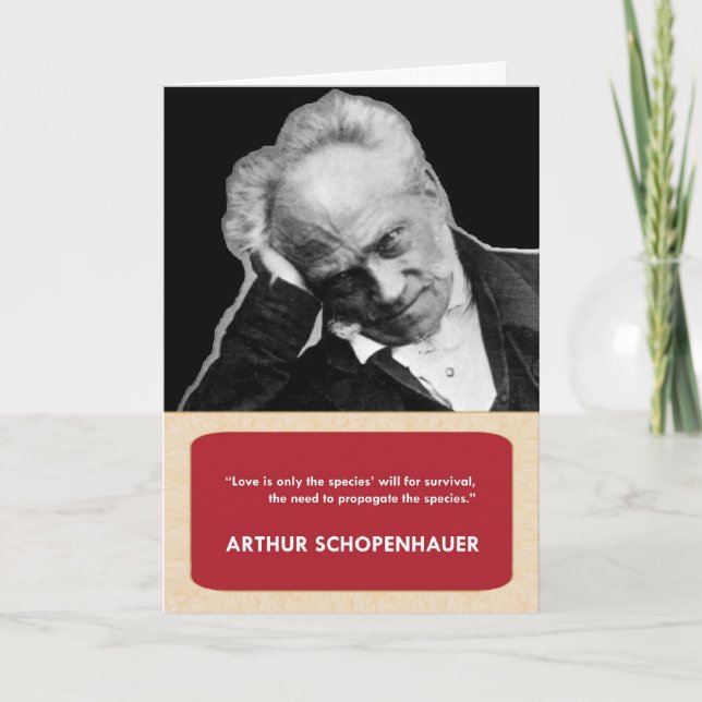 Arthur Schopenhauer Anti-Valentine's Day Card (Front)