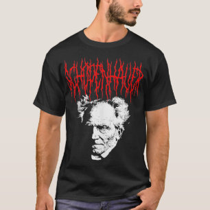 Arthur Schopenhauer DeathMetal Style Philosophy De T-Shirt