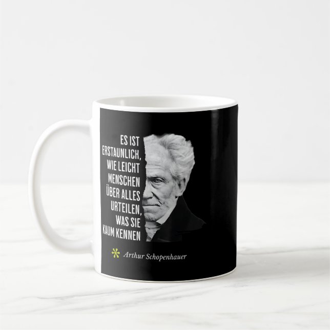 Arthur Schopenhauer Philosophy Quote Birthday Coffee Mug (Left)
