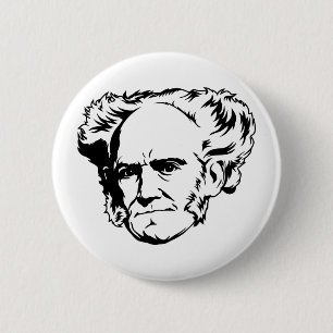 Arthur Schopenhauer Portrait 6 Cm Round Badge
