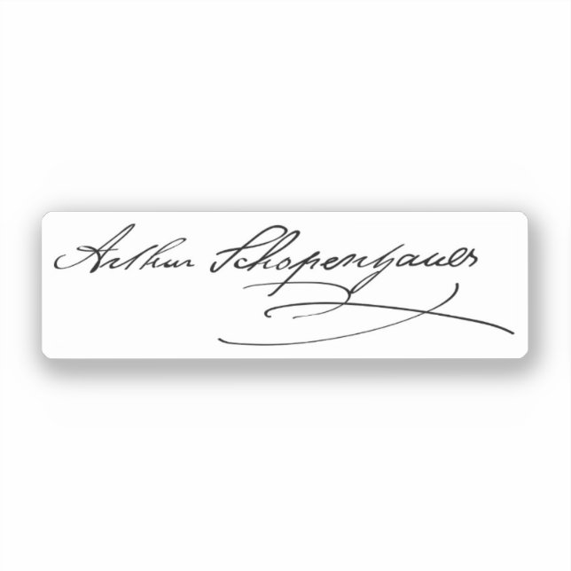 Arthur Schopenhauer Signature (Front)