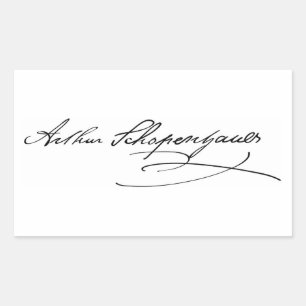 Arthur Schopenhauer Signature Rectangular Sticker
