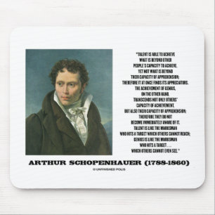 Arthur Schopenhauer Talent Versus Genius Quote Mouse Pad