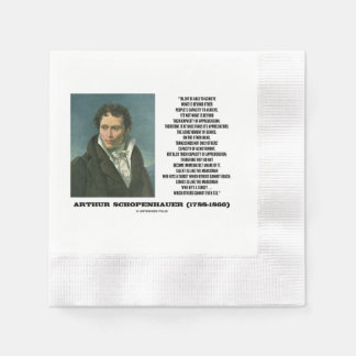 Arthur Schopenhauer Talent Versus Genius Quote Napkin