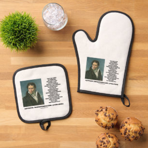 Arthur Schopenhauer Talent Versus Genius Quote Oven Mitt & Pot Holder Set