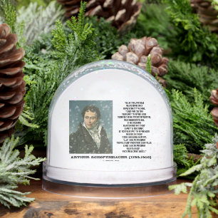 Arthur Schopenhauer Talent Versus Genius Quote Snowglobe