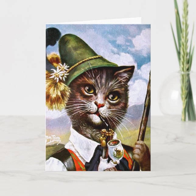 Arthur Thiele - Bavarian Alps Cat Card (Front)