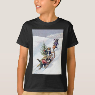 Arthur Thiele - Cats Bring home a Christmas Tree T-Shirt