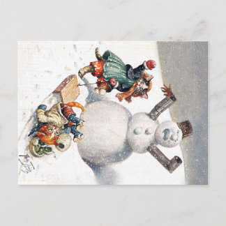 Arthur Thiele Cats Playing in the Snow Postcard