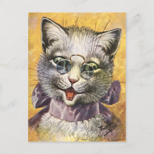 Arthur Thiele - Female Cat with Glasses Postcard
