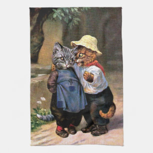 Arthur Thiele - Lovely Country Cats Tea Towel