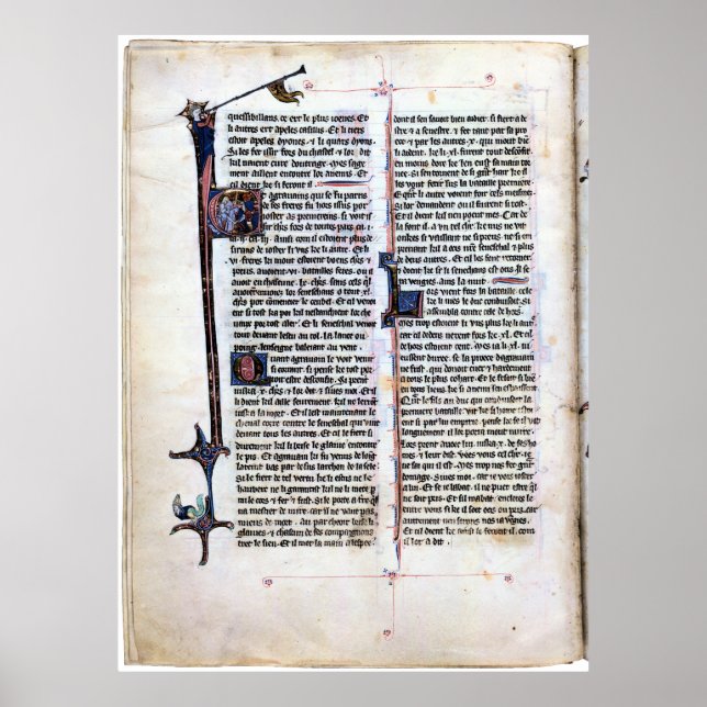 Arthurian Romance Illuminated page. Poster (Front)