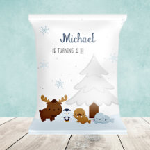 Artic Animals Party Favour Bag Chip Bag Wrapper