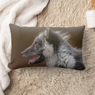 Artic Fox Changing Fur, Unchanging Heart Lumbar Cushion