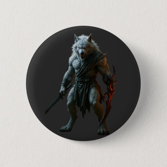 Artic Werewolf 6 Cm Round Badge (Front)