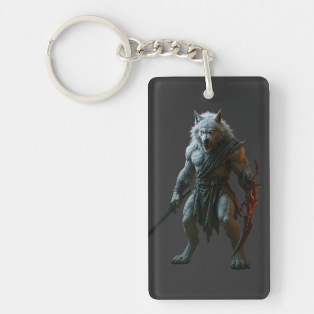 Artic Werewolf Key Ring (Front)