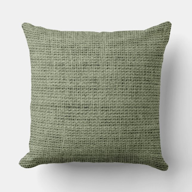 Artichoke burlap linen background cushion (Front)