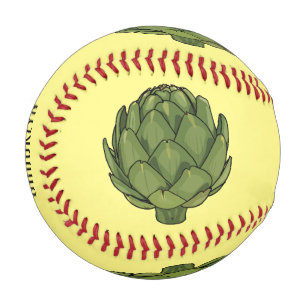 Artichoke cartoon illustration  baseball