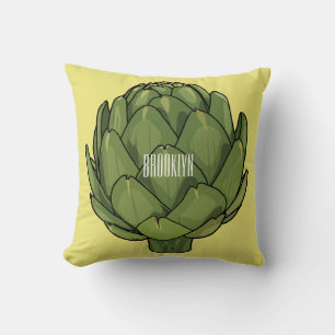 Artichoke cartoon illustration  cushion