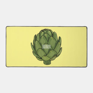 Artichoke cartoon illustration  desk mat