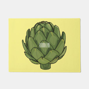 Artichoke cartoon illustration doormat