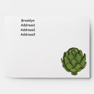 Artichoke cartoon illustration envelope