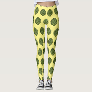 Artichoke cartoon illustration leggings