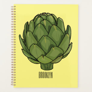 Artichoke cartoon illustration planner