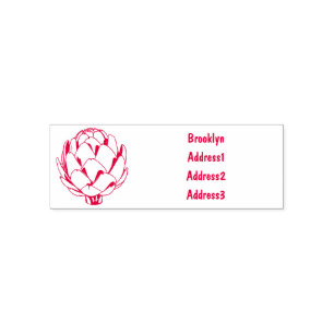 Artichoke cartoon illustration self-inking stamp