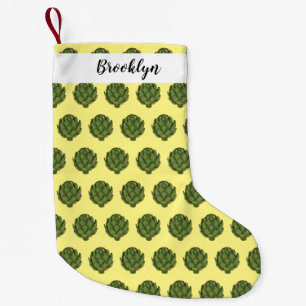 Artichoke cartoon illustration small christmas stocking