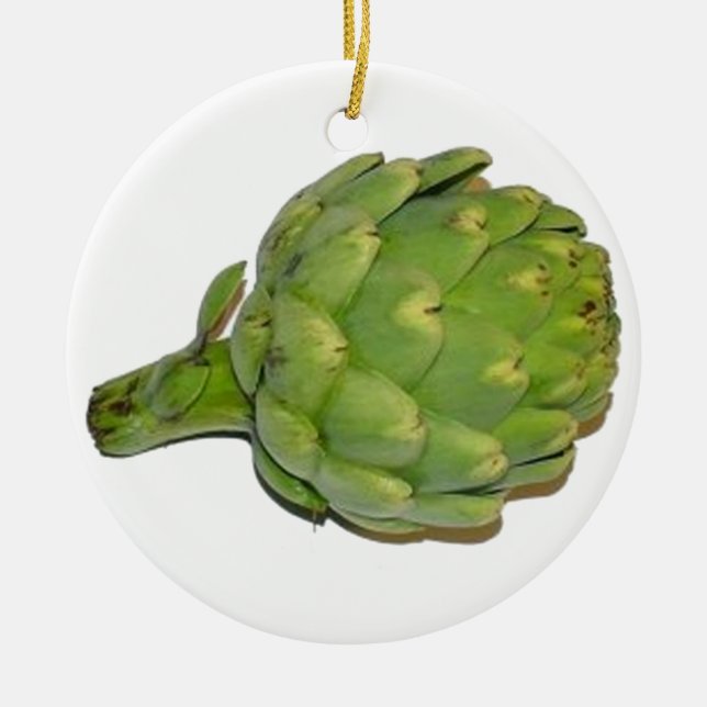 Artichoke Ceramic Tree Decoration (Front)