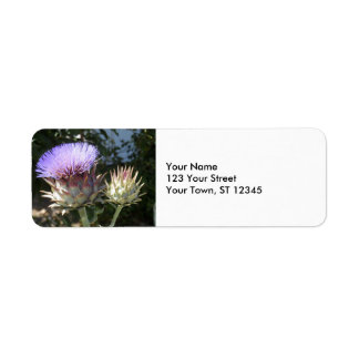 Artichoke Flowers Return Address Label