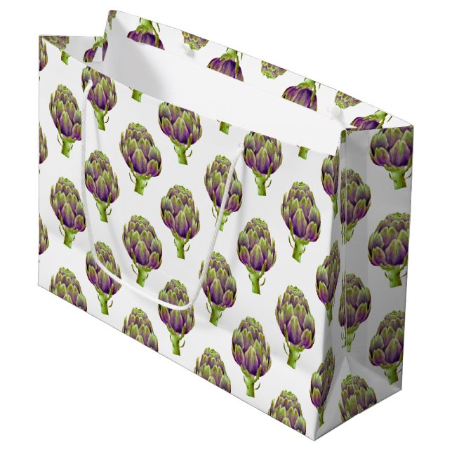Artichoke Pattern Gift Bag (Front Angled)