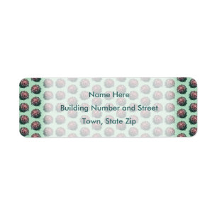 Artichoke Pattern on Light Green Return Address Label