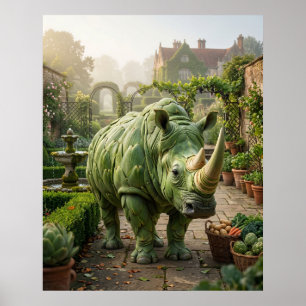 Artichoke Rhinoceros Poster